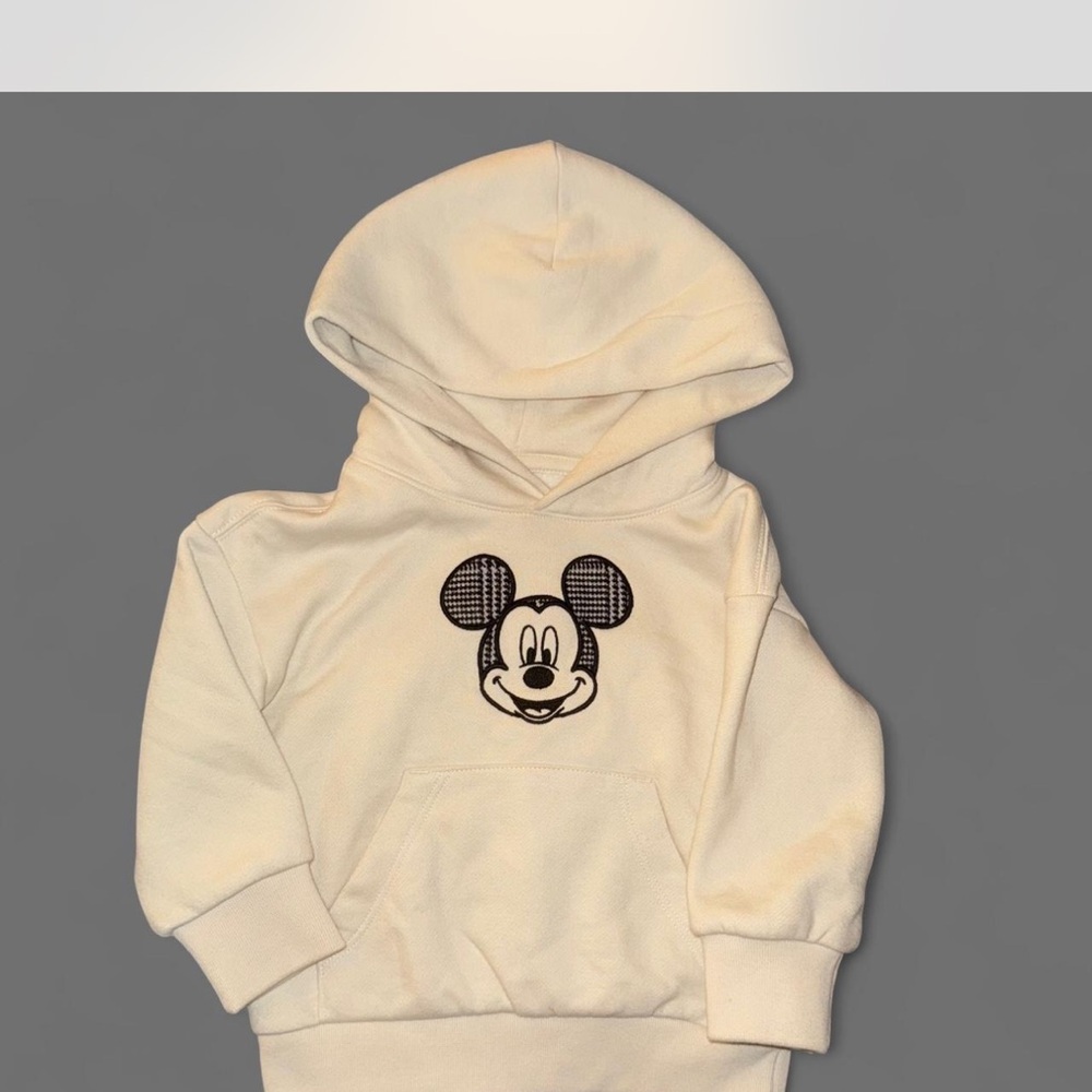 GAP Kids Cream Hoodie with Mickey Mouse